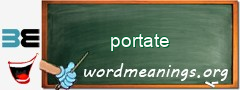 WordMeaning blackboard for portate